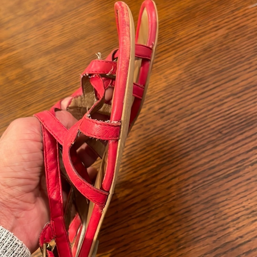 Corso Como Women’s Red Leather Sandals Size 8M - Picture 4 of 7